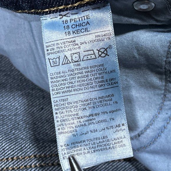 Old Navy Button Fly High Rise Slouchy Straight Secret Slim Pockets Size 18P - Picture 11 of 14